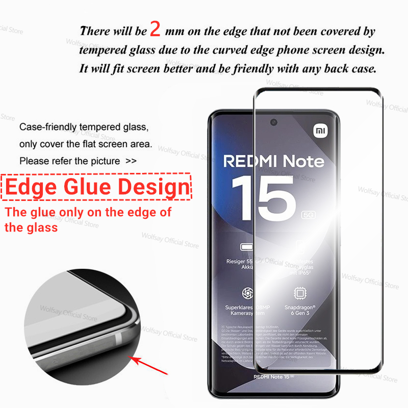 2/4 pièces verre à bord incurv - Curved Edge Screen avis et prix