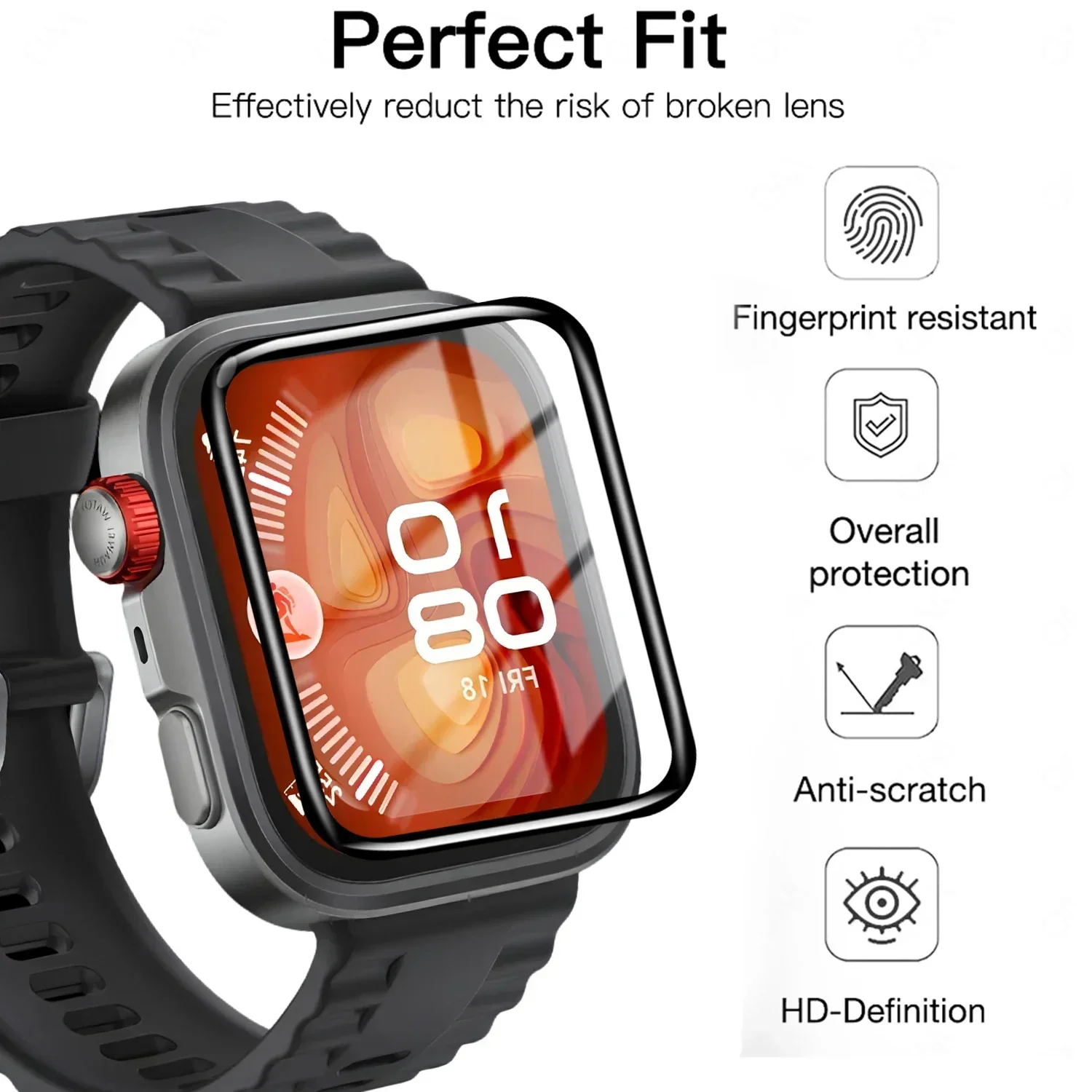 5 pièces film trempé pour Huaw - Smartwatch Screen Film avis et prix